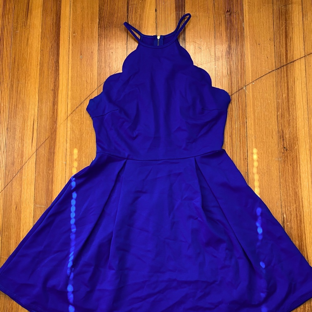 Blue Scalloped Dress
